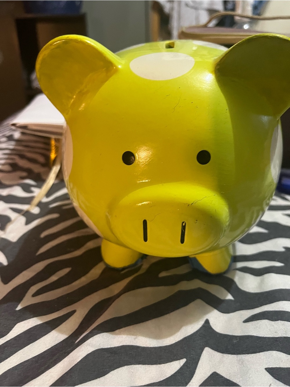 Children's Lime Green Piggy Bank - Unbranded